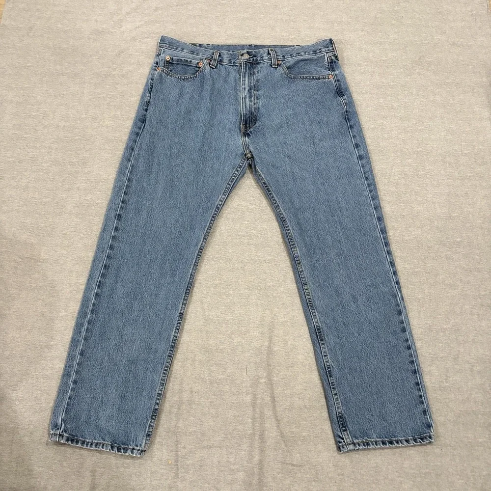 Levi's 505 Regular Fit Straight Leg Jeans‎ Men's 38x30 Medium Wash Blue Denim